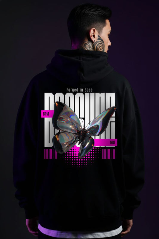Bassline Butterfly - Unisex Oversized Hoodie