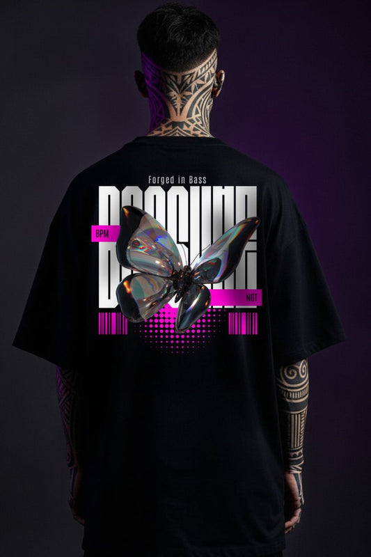 Bassline Butterfly - Unisex Oversized Shirt